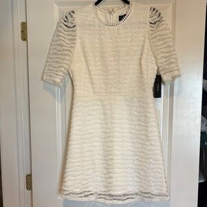 Lulu's White Textured Mini Dress